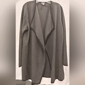 Vince Herringbone Duster Cardigan